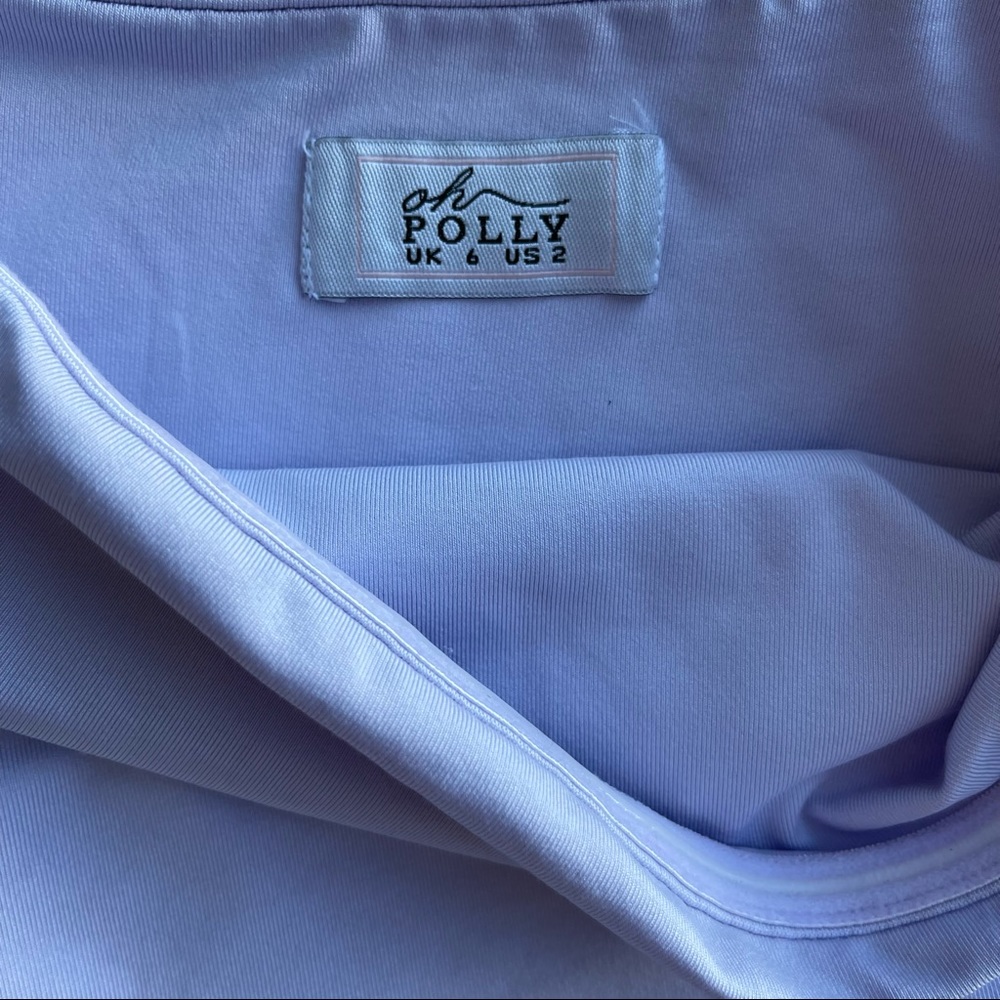 🙈 SOLD 🙈 NWOT Oh Polly collar strap mini ruched dress in lilac - Picture 7 of 8